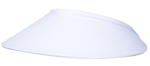 Peak Pals Rev Wide Ladies White Visor Cap