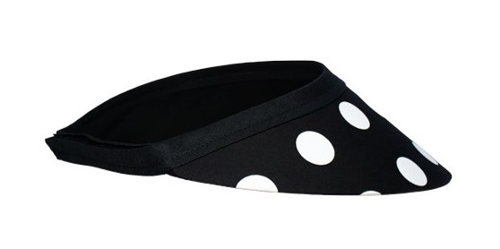 Peak Pals Rev Wide Ladies Black Visor Cap